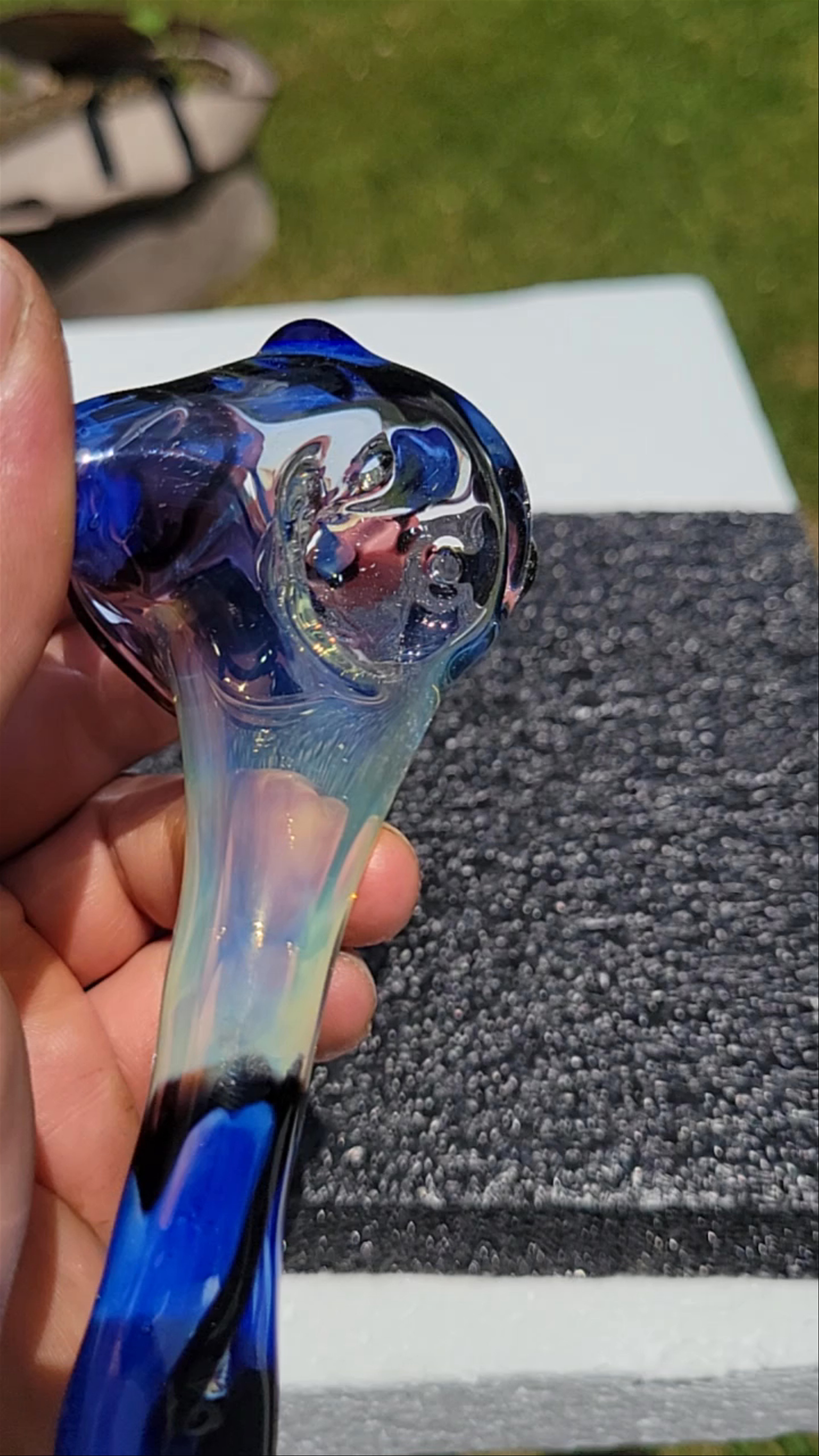Preview pic of Bubble hash hammer #5 light colbalt over ghost and jetblack