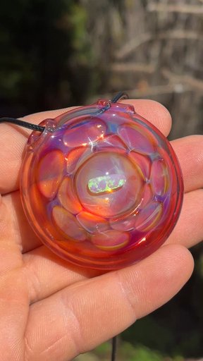 Preview pic of Opal honeycomb pendant
