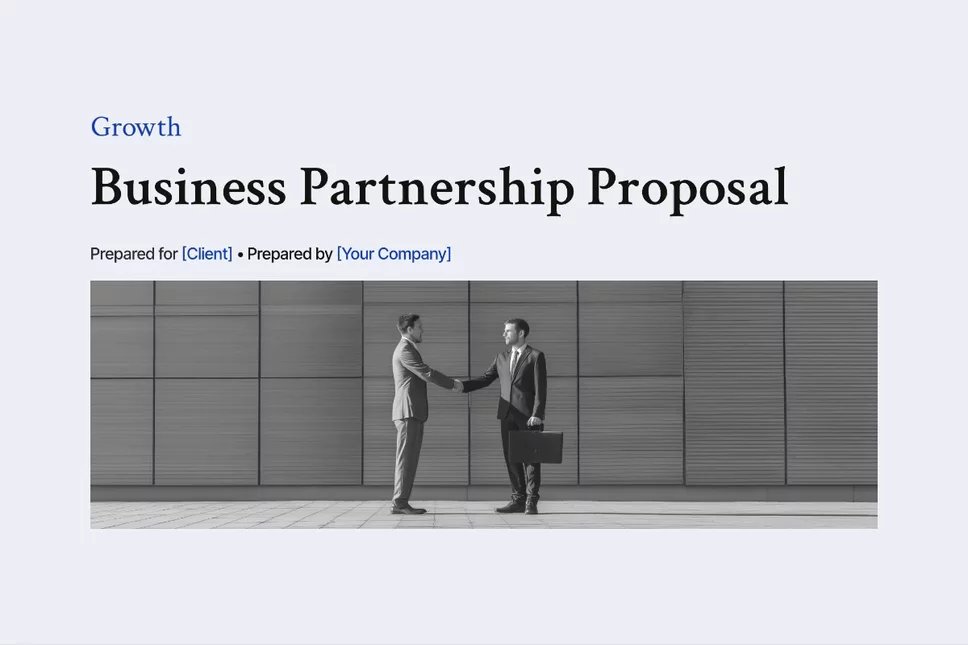Preview of Business Partnership Proposal Template