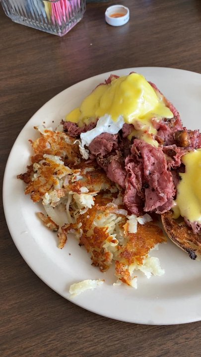 Flat Tire Diner - Pastrami Benedict - American Near Me - Old Hickory, Tennessee