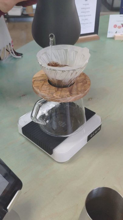 Hatch - Pour over with El Paraiso Cherry beans. Super bright and fruity. Peppery clove flavours come out near the end - Coffee & Tea Near Me - Markham, Ontario