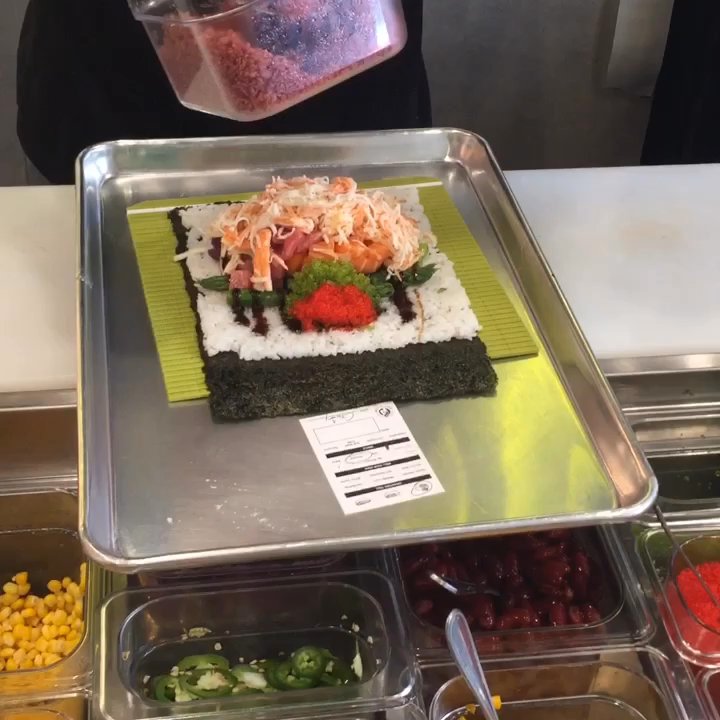 Rolltation - Watching rolltations make my custom sushi Burrito! - Sushi Bars Near Me - Toronto, Ontario