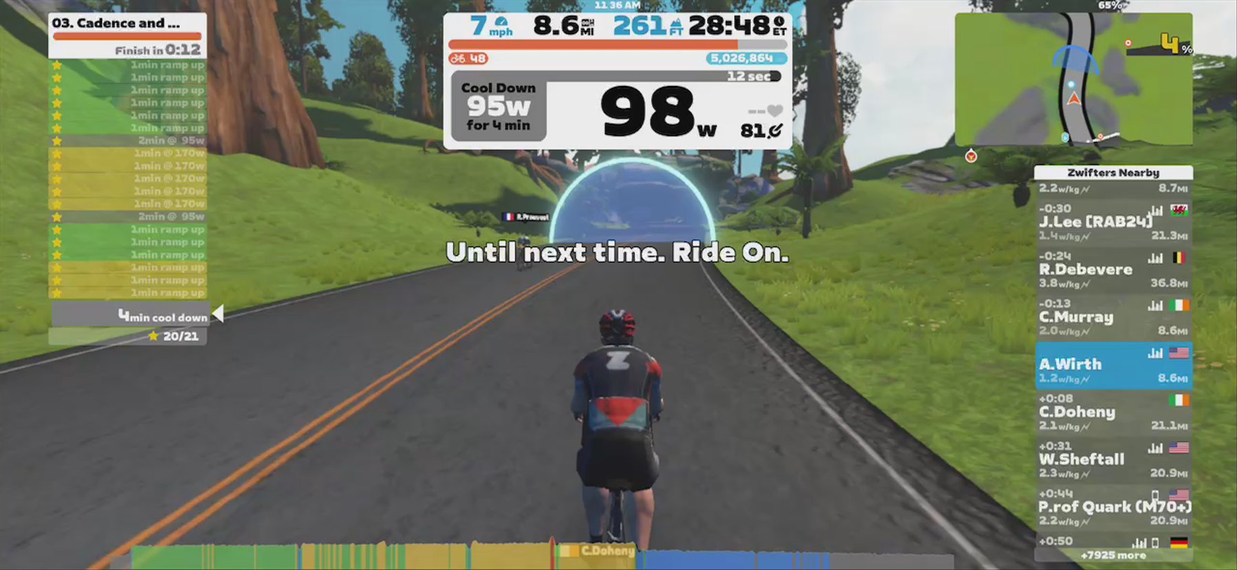 Zwift - 03. Cadence and Cruise [Lite] in Watopia