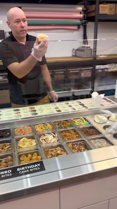 Swirl Dessert Bar - The creator at work - Ice Cream & Frozen Yogurt Near Me - Charlotte, North Carolina