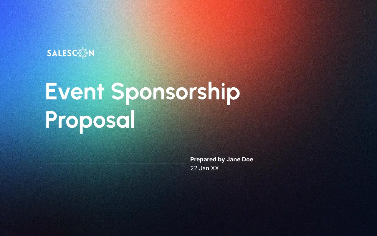 Preview of Event Sponsorship Proposal Template