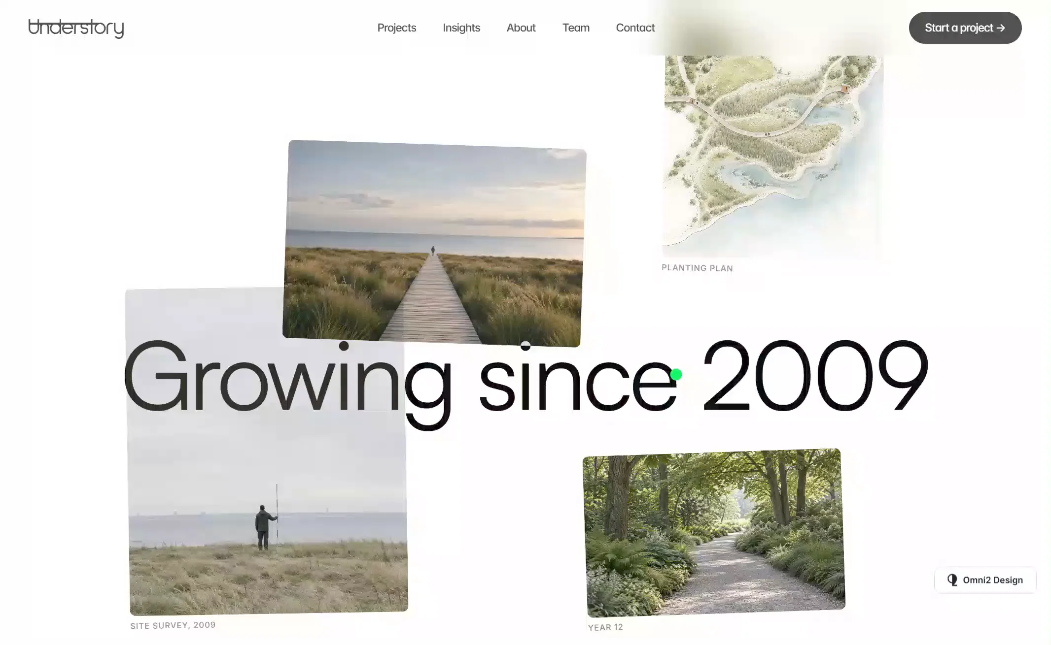 Understory Landscape Architecture template homepage🌿From presenting seasonal changes to global effect of your projects- we design for landscape architecture studios.