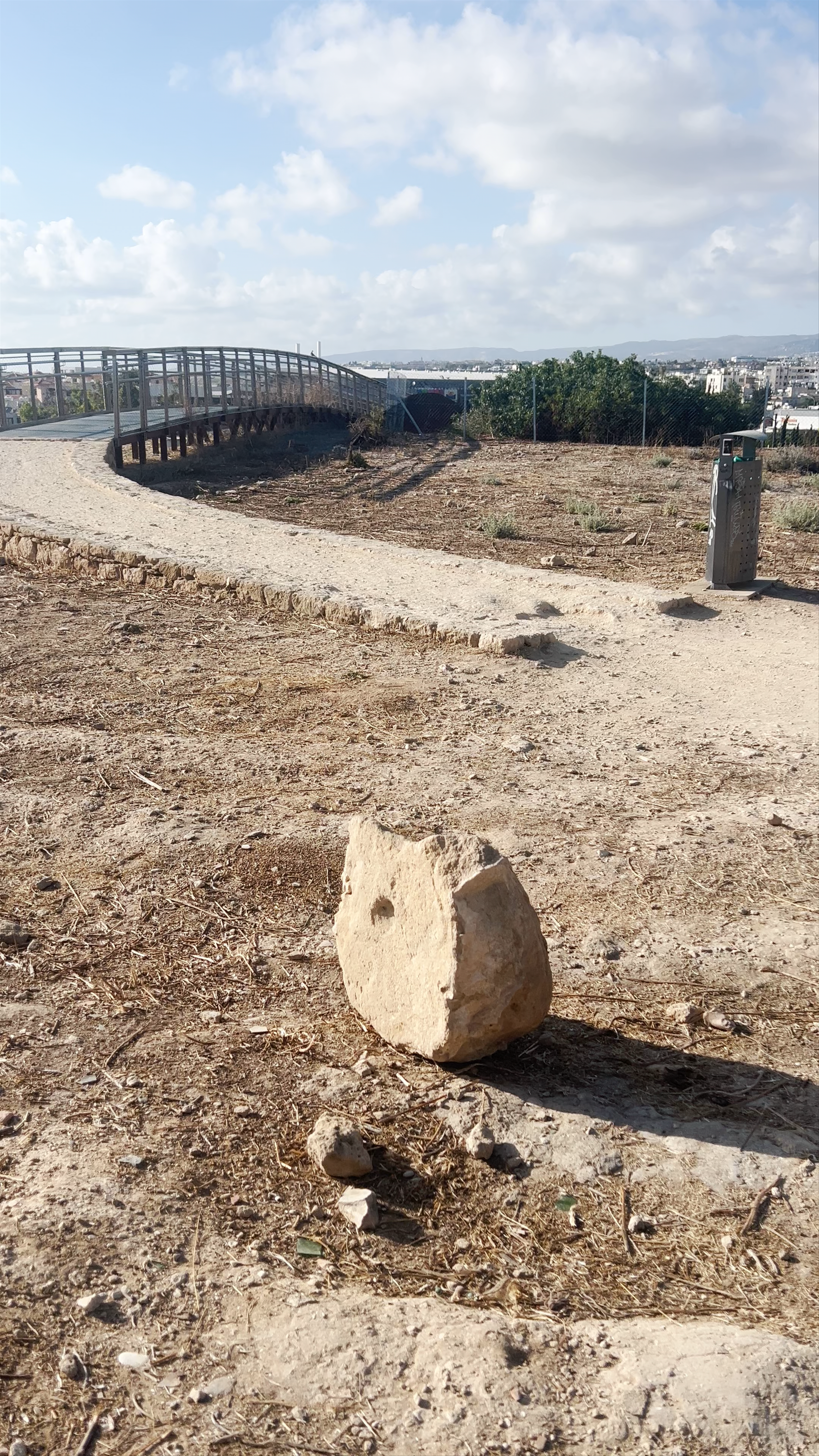 Scenic Walkway in Paphos, Cyprus on a Sunny Summer Afternoon