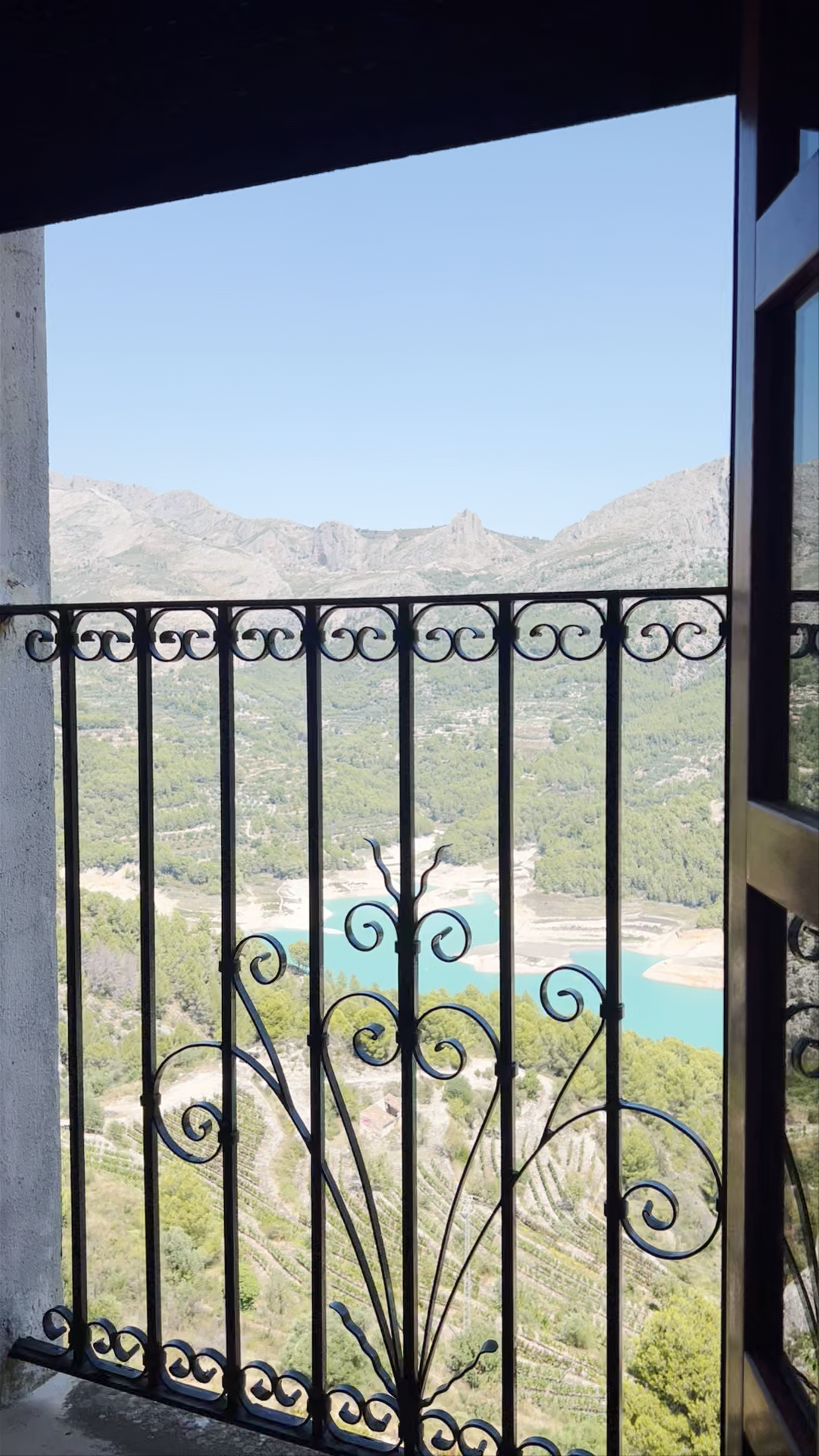 Breathtaking Mountain and Lake View from Bar Restaurante la Plaza, El Castell de Guadalest