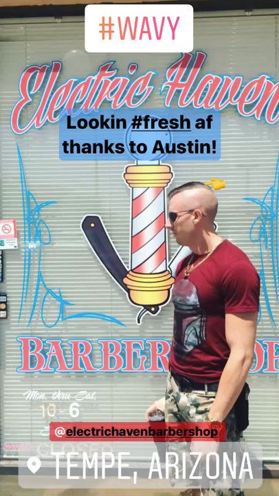 Electric Haven - The caption in the Boomerang says it all! - Barbers Near Me - Tempe, Arizona
