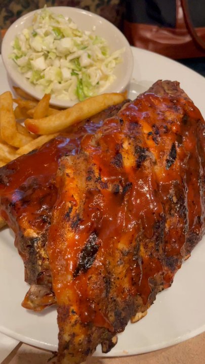 The Black Cow Cafe - My husband got a full rack. Fell off the bones! - New American Near Me - Montrose, California