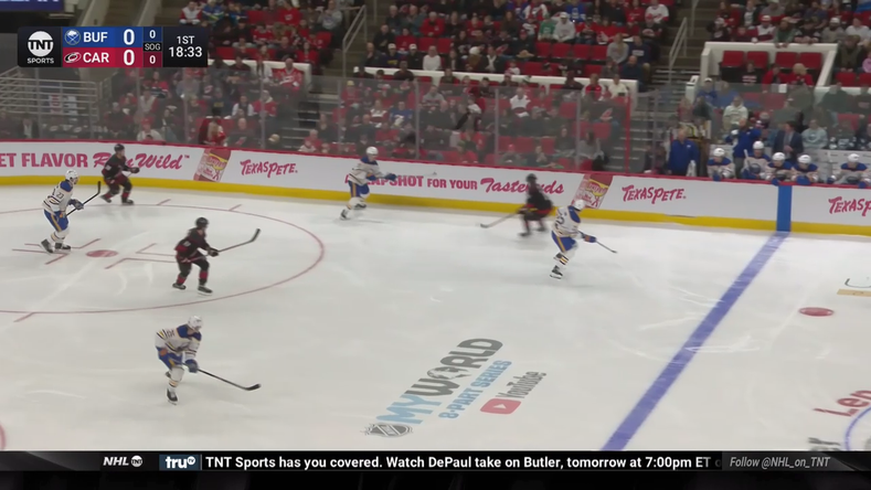 Rasmus Dahlin with a goal vs. Carolina Hurricanes · Jan 19, 2026