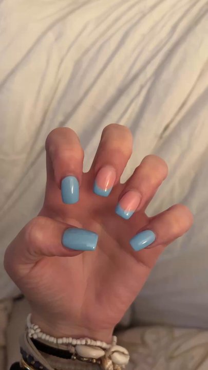 Seaside Nails - VERY chunky and definitely not coffin shaped. I don't know how to explain this but my nails look like a platypus beak. - Nail Salons Near Me - Jacksonville Beach, Florida