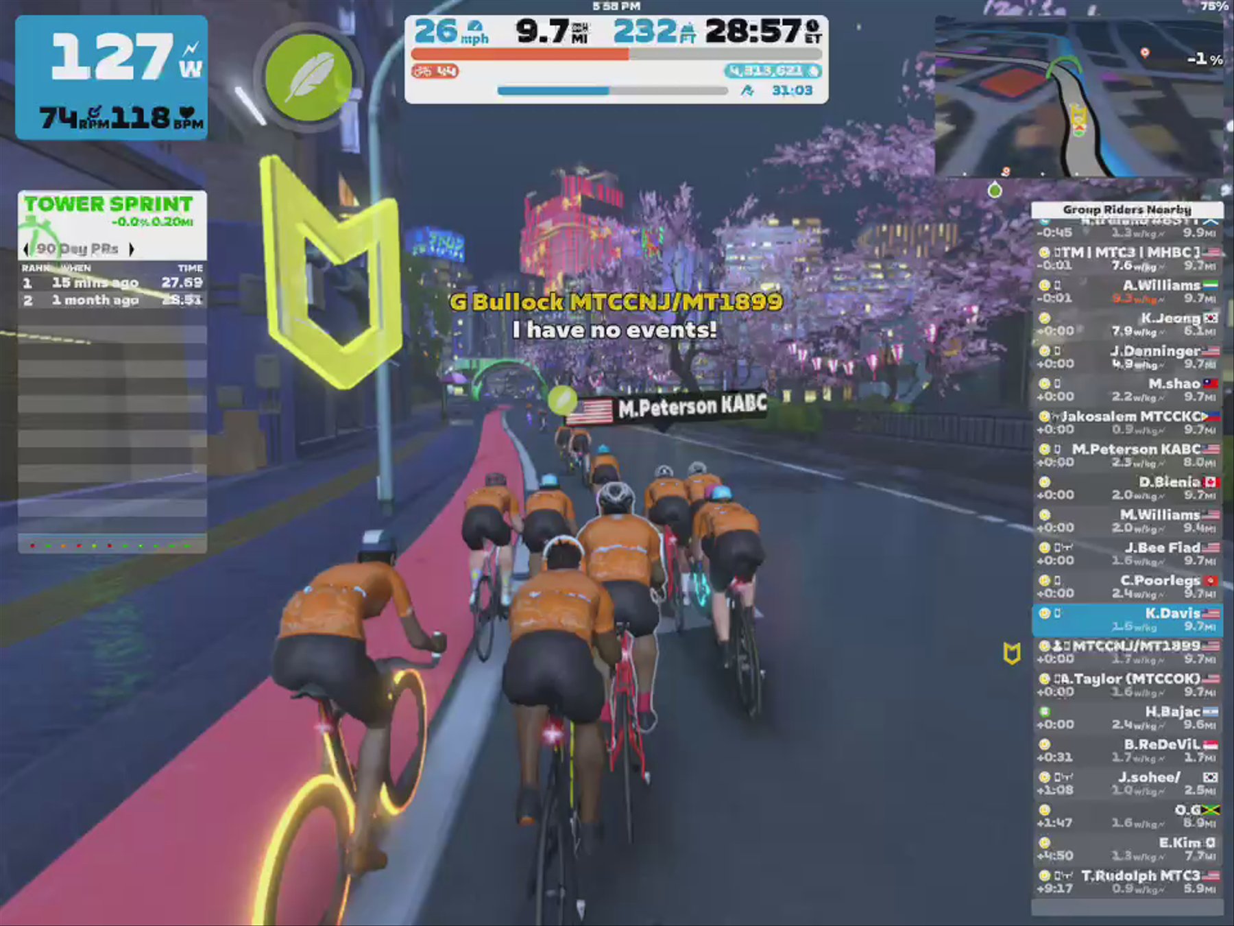 Zwift - Group Ride: Major Taylor 1899 (MT1899) Whirlwind Wednesday (D) on Electric Loop in Makuri Islands