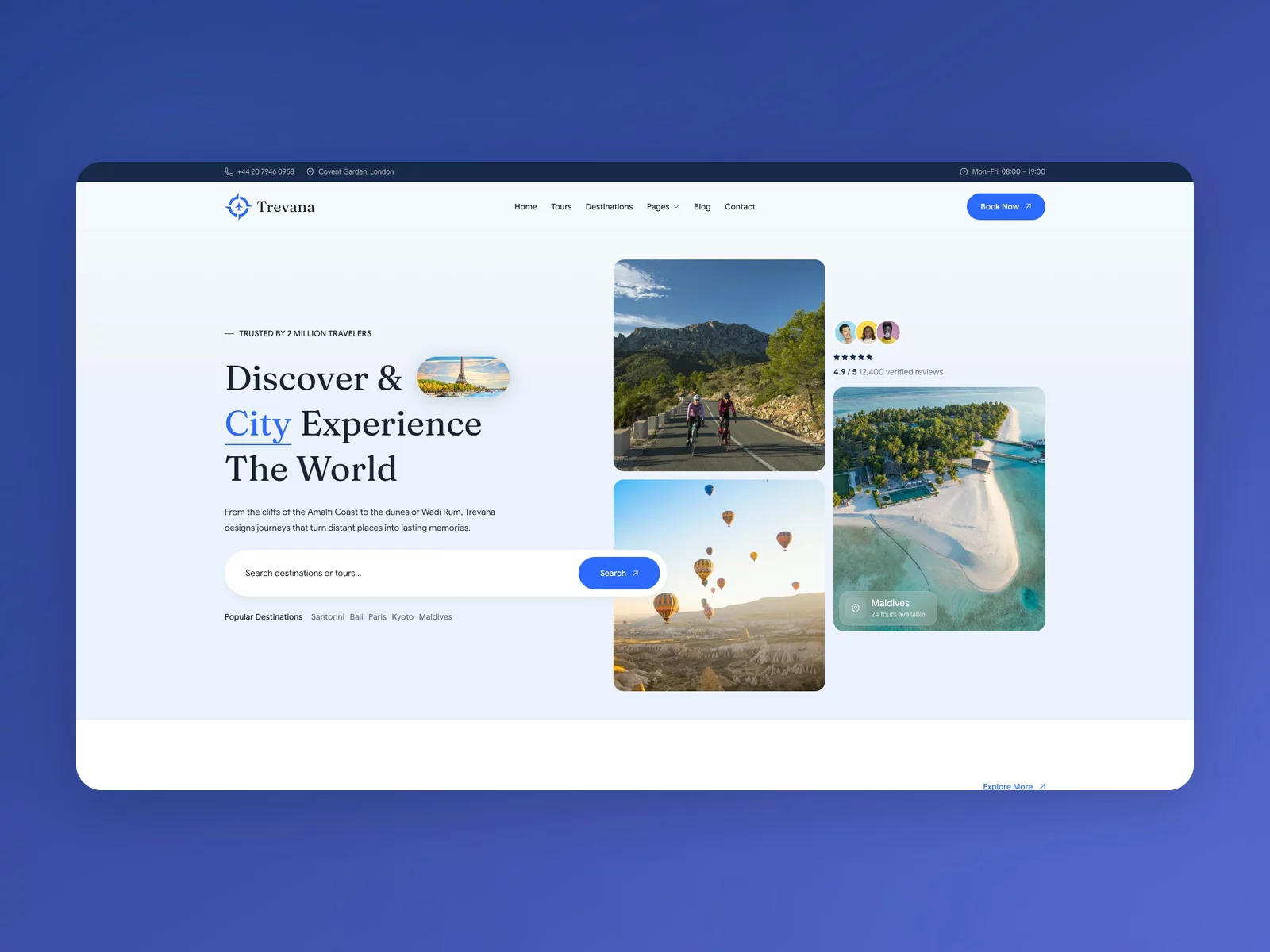City. Culture. Cruises. Each word brings its own image.Trevana pairs the changing word in its hero with a matching image inside the headline. This close-up shows the typography and image transition together, while the rest of the headline stays in place.https://trevana.framer.website