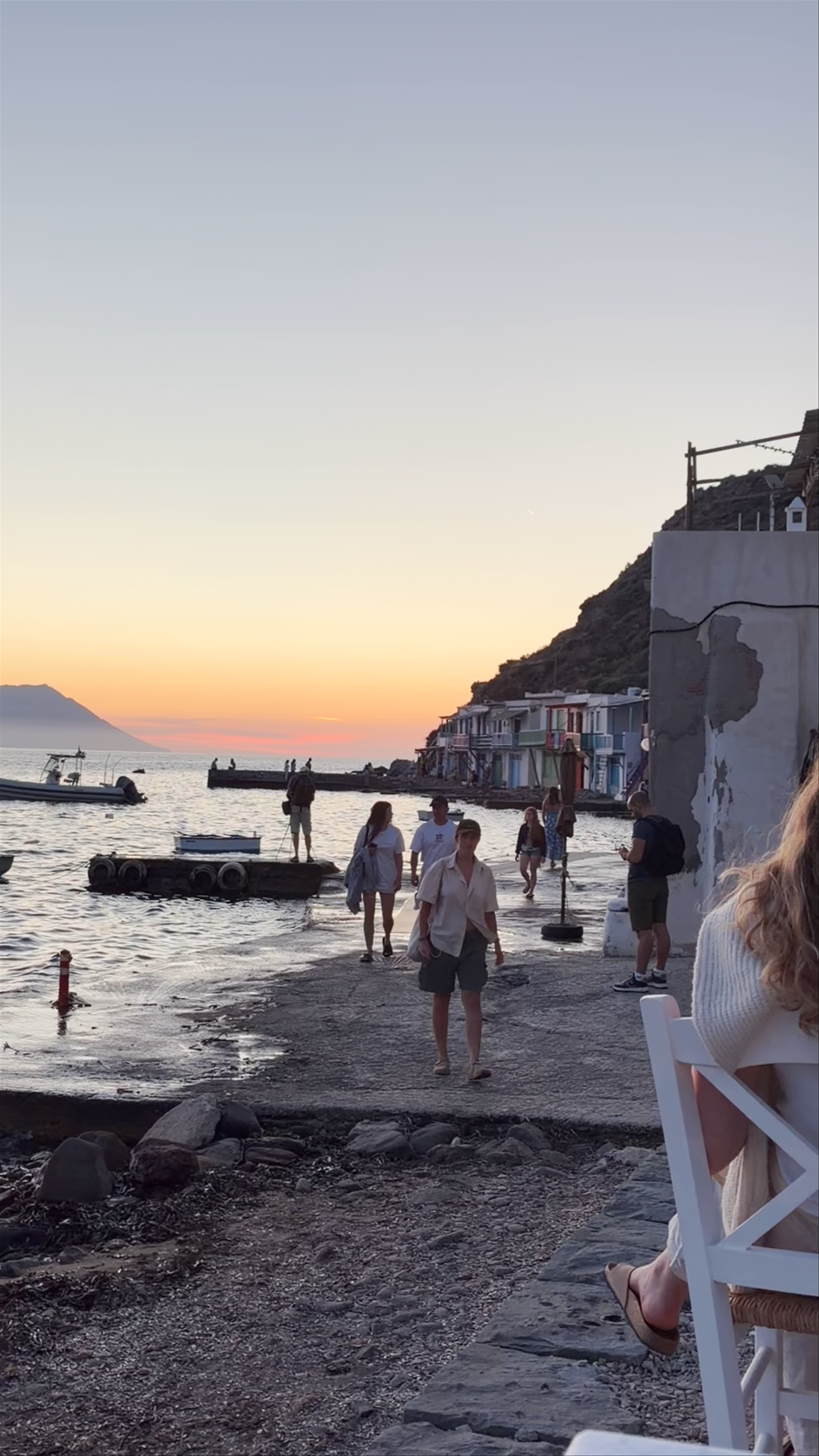 Sunset Serenity at Astakas Cafe Restaurant in Klima, Milos