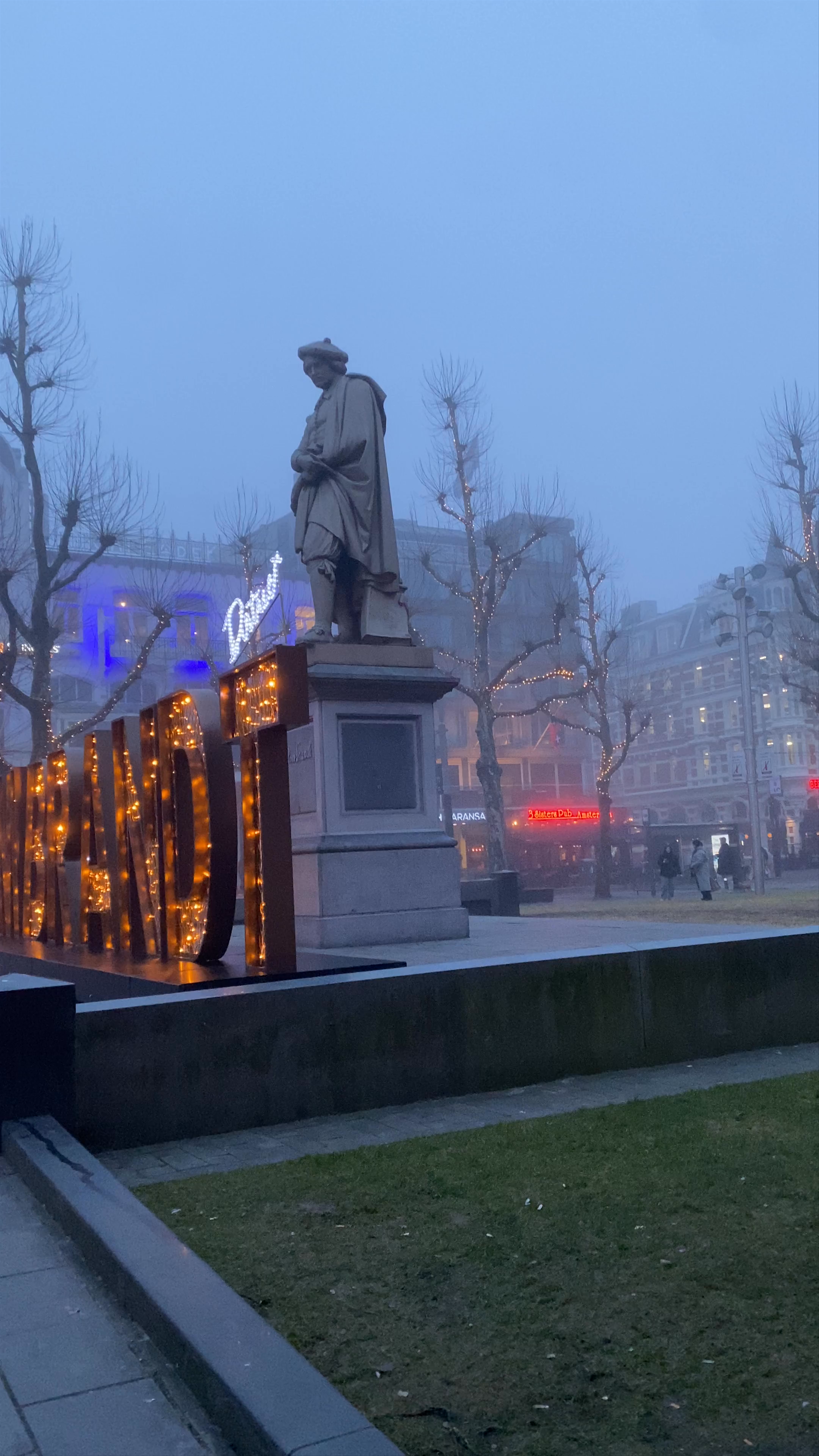 Magical Twilight at Rembrandtplein, Amsterdam