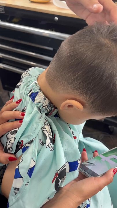Underground Shaving Parlor - My nephew, getting a haircut - Barbers Near Me - Whittier, California