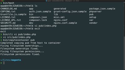 Manage files and folders within Docker containers
