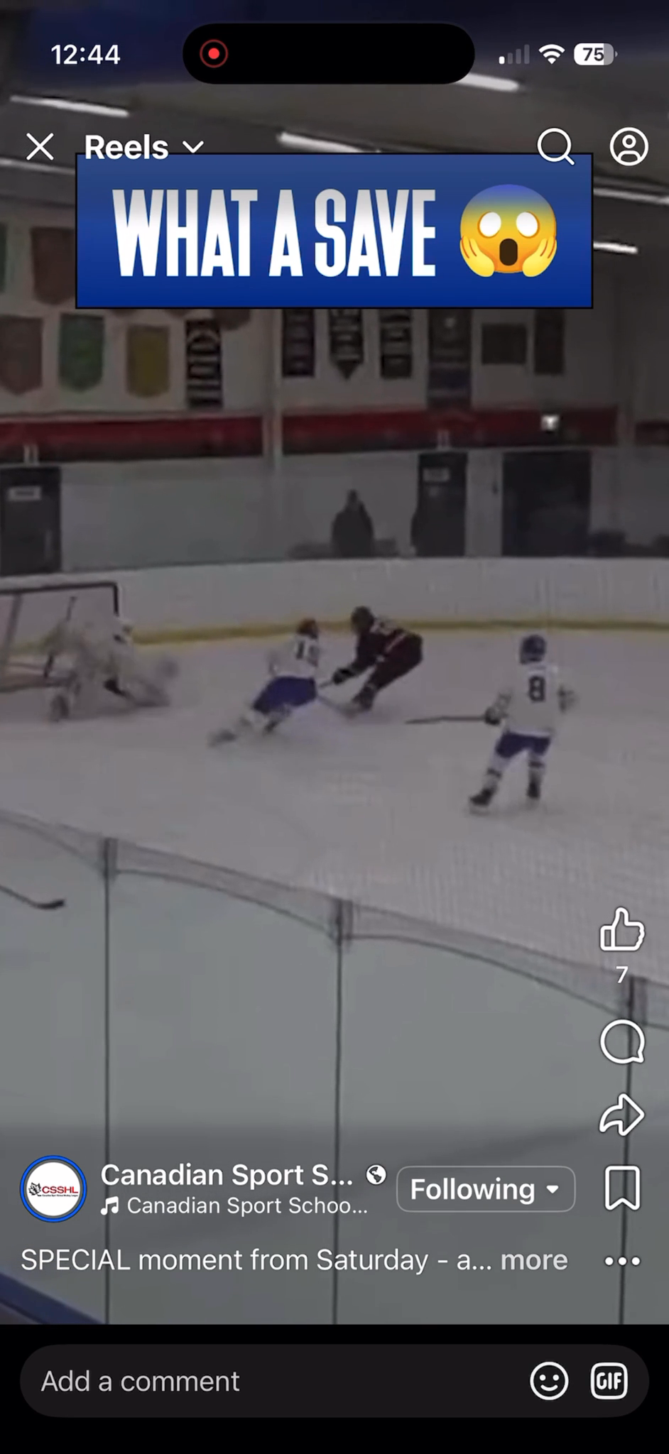 Jayden Dirks' Incredible Rebound Save - CSSHL U17AAA Playoffs 2026