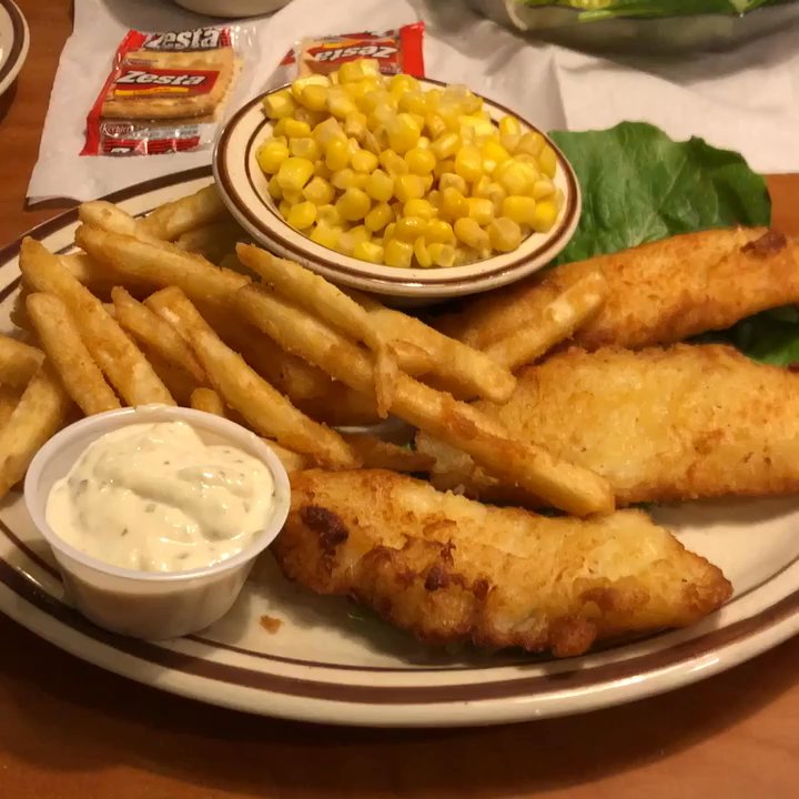 Prescott Junction Restaurant - What a feast! Fish and chips ale battered and riblet dinner with salad bar! The bacon potato chowder from the salad bar is crazy good!!! - American Near Me - Prescott, Arizona