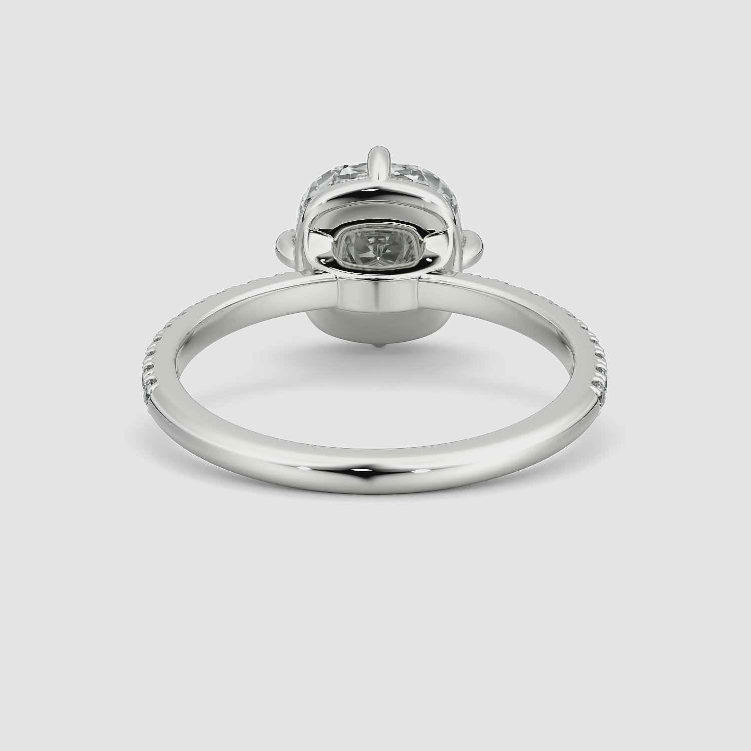 Compass | Cushion | Platin | bandAccent: Mit Pavé-Besatz | diamondOrientation: vertical | caratWeight: other