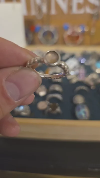 £16). Silver Ring With Round Stone Pandora  image 1