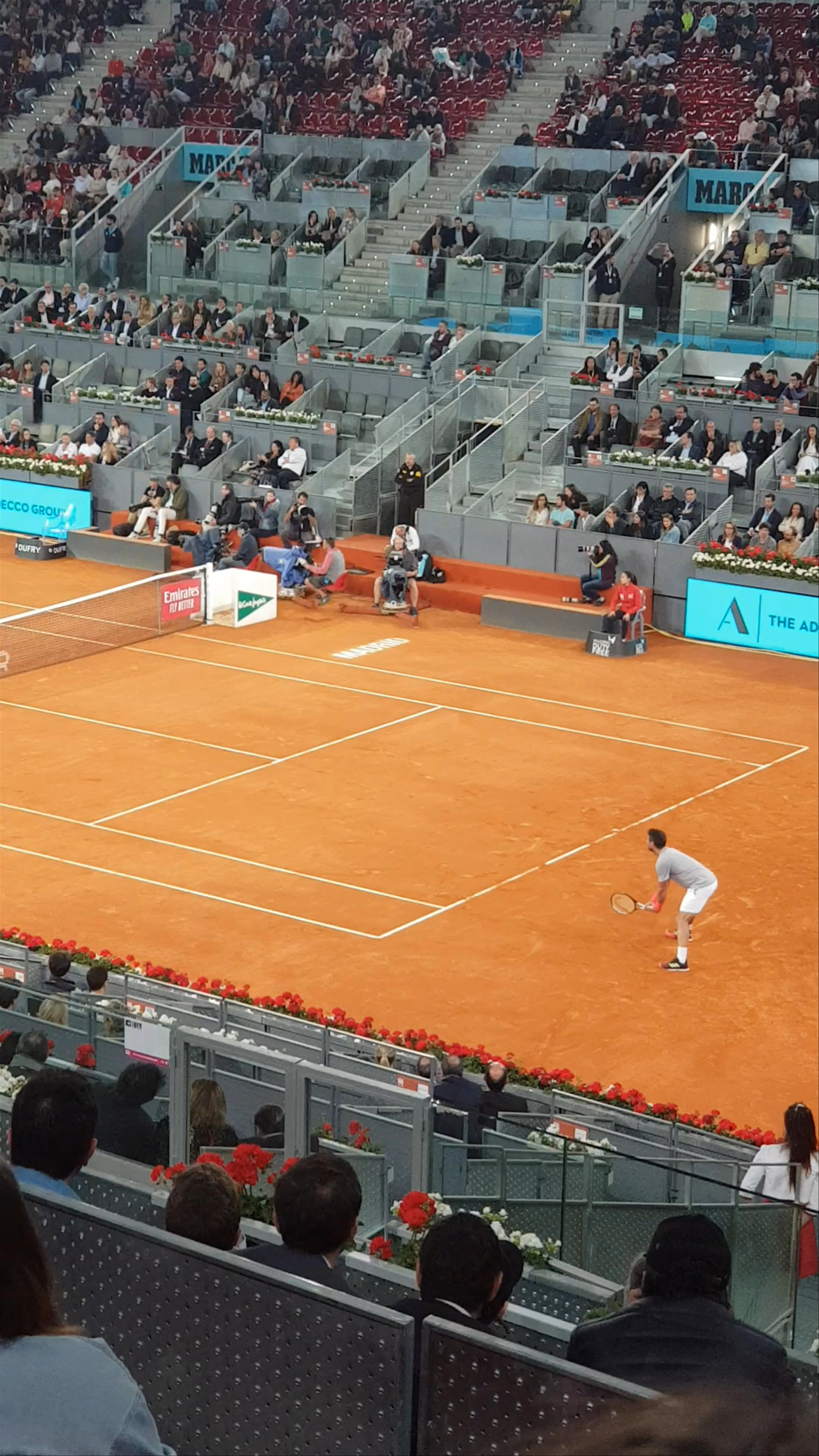 Clay Court Tennis Action at La Caja Mágica, Madrid