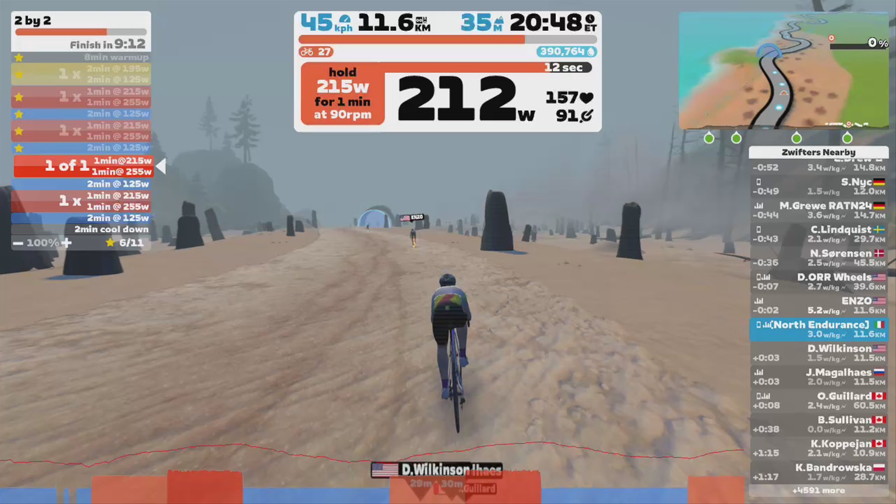 Zwift - 2 by 2 on Going Coastal in Watopia