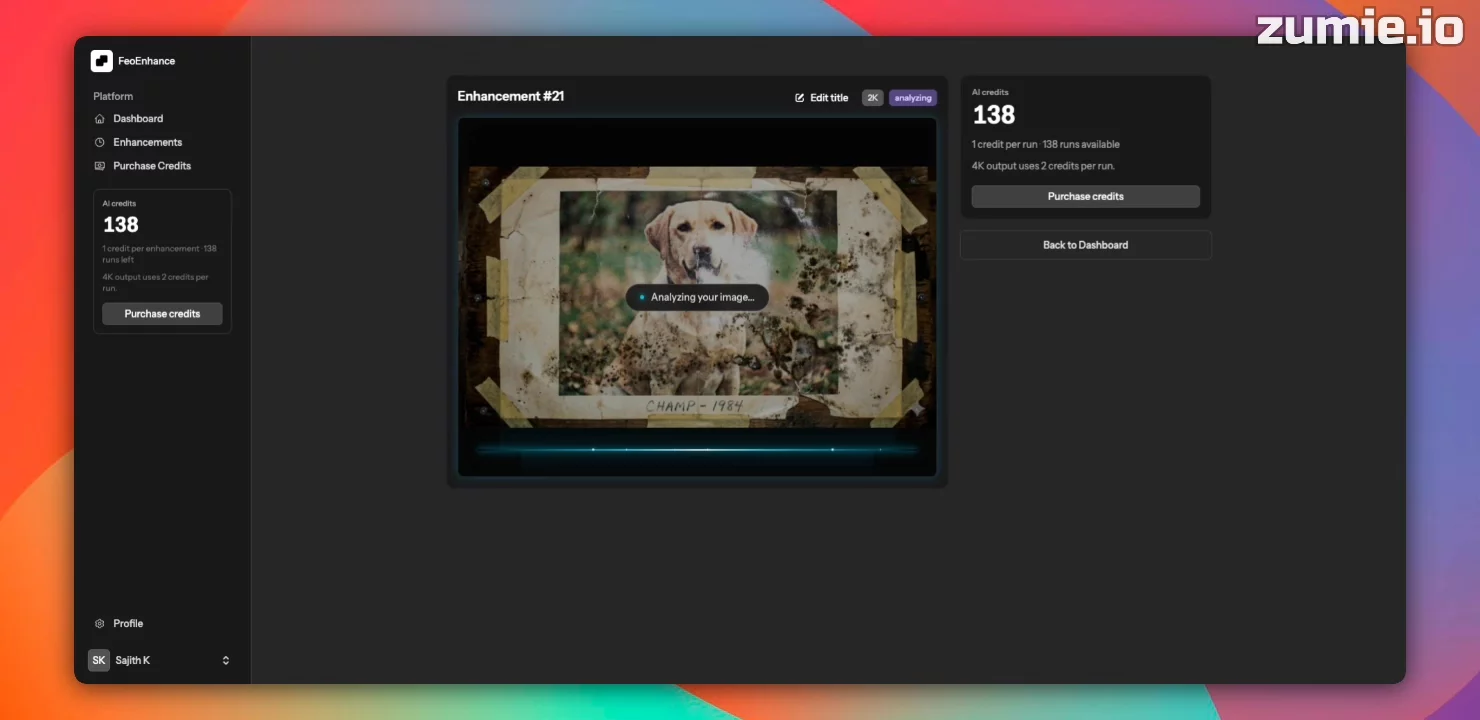 FeoEnhance - AI photo enhancement image 1