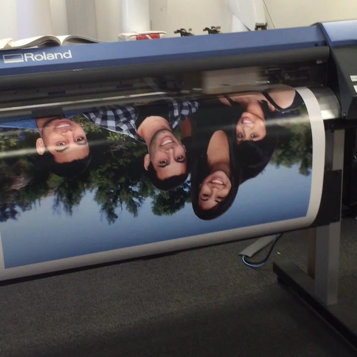 Advanced Image Design - Printing a photo on vinyl with the wide format printer. - Printing Services Near Me - Bakersfield, California
