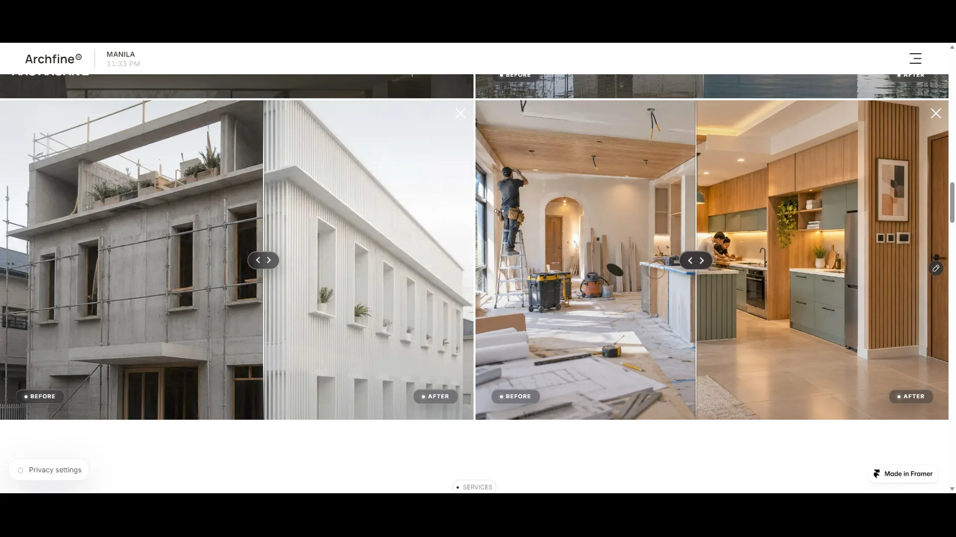 Archfine® - Architecture &amp; Design Framer Templateadded a before and after comparisonhttps://framer.link/34jMmsl