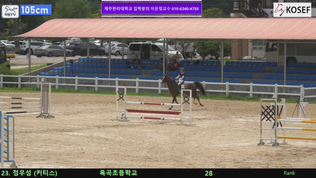 정우성1 (커티스) — 제55회 전국학생승마선수권대회 兼 제13회 유소년 전국승마대회 · 장애물 105cm