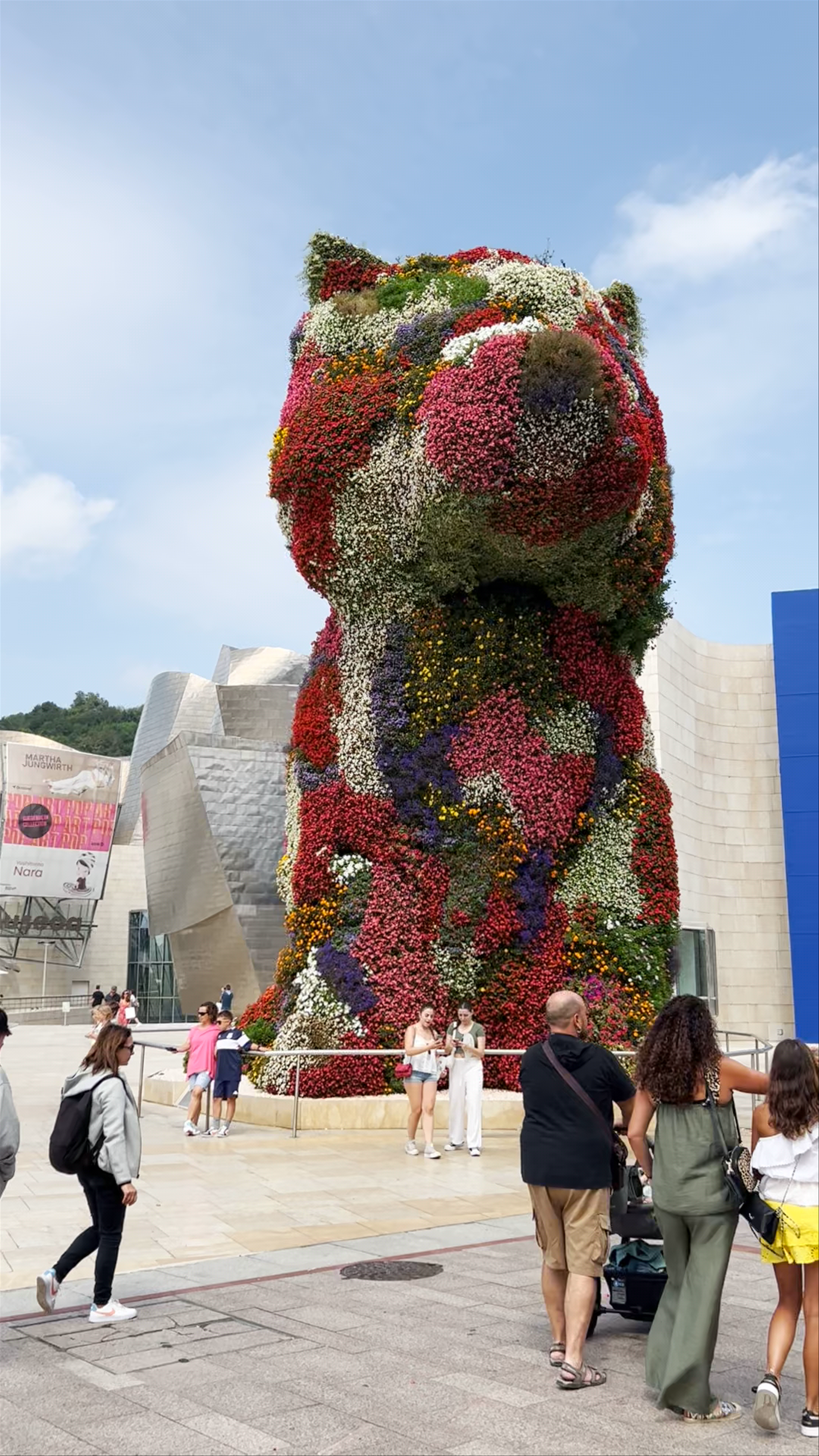Floral Puppy Sculpture at Guggenheim Museum Bilbao