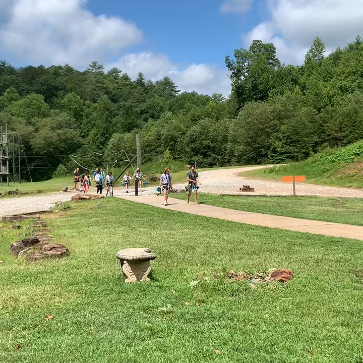 Nacoochee Adventures - The long zip to the obstacle course. - Ziplining Near Me - Helen, Georgia