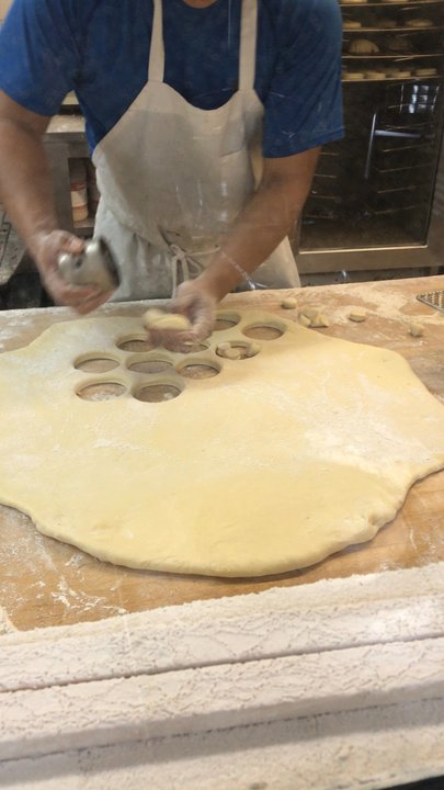 Chuck's Donuts - in action ;-P - Donuts Near Me - Redwood City, California