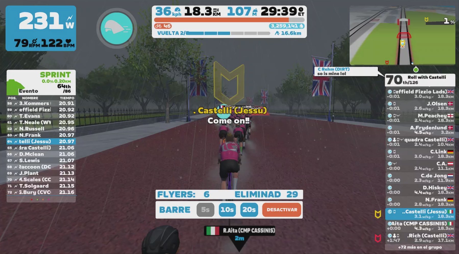 Zwift - Group Ride: Roll with Castelli  (C) on Classique Reverse in London