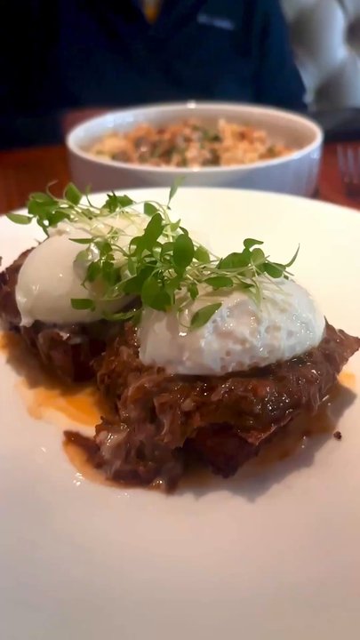 Sofia - Short rib polenta Benedict - Italian Near Me - New Orleans, Louisiana