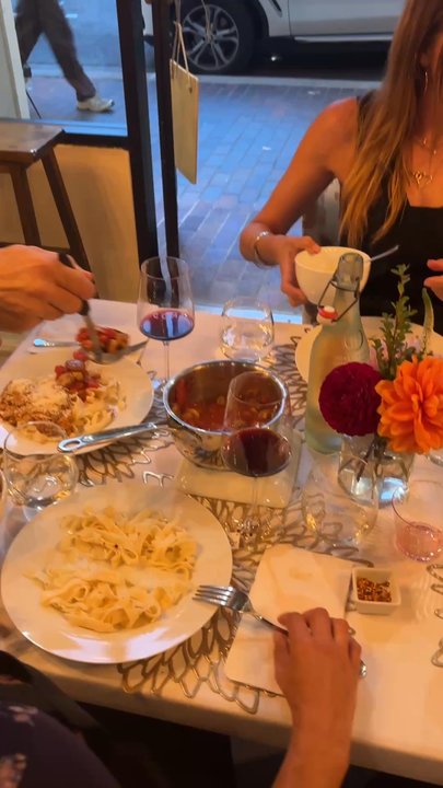 Mangiare Monterey - Enjoying a meal after all the hard work. - Cooking Classes Near Me - Monterey, California