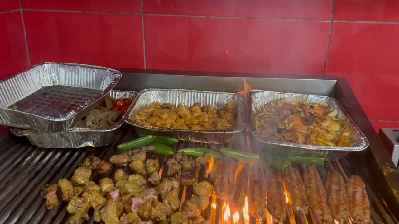Ali Baba - Ali Baba cooking (and recording) our catering meal - Mediterranean Near Me - Hoboken, New Jersey