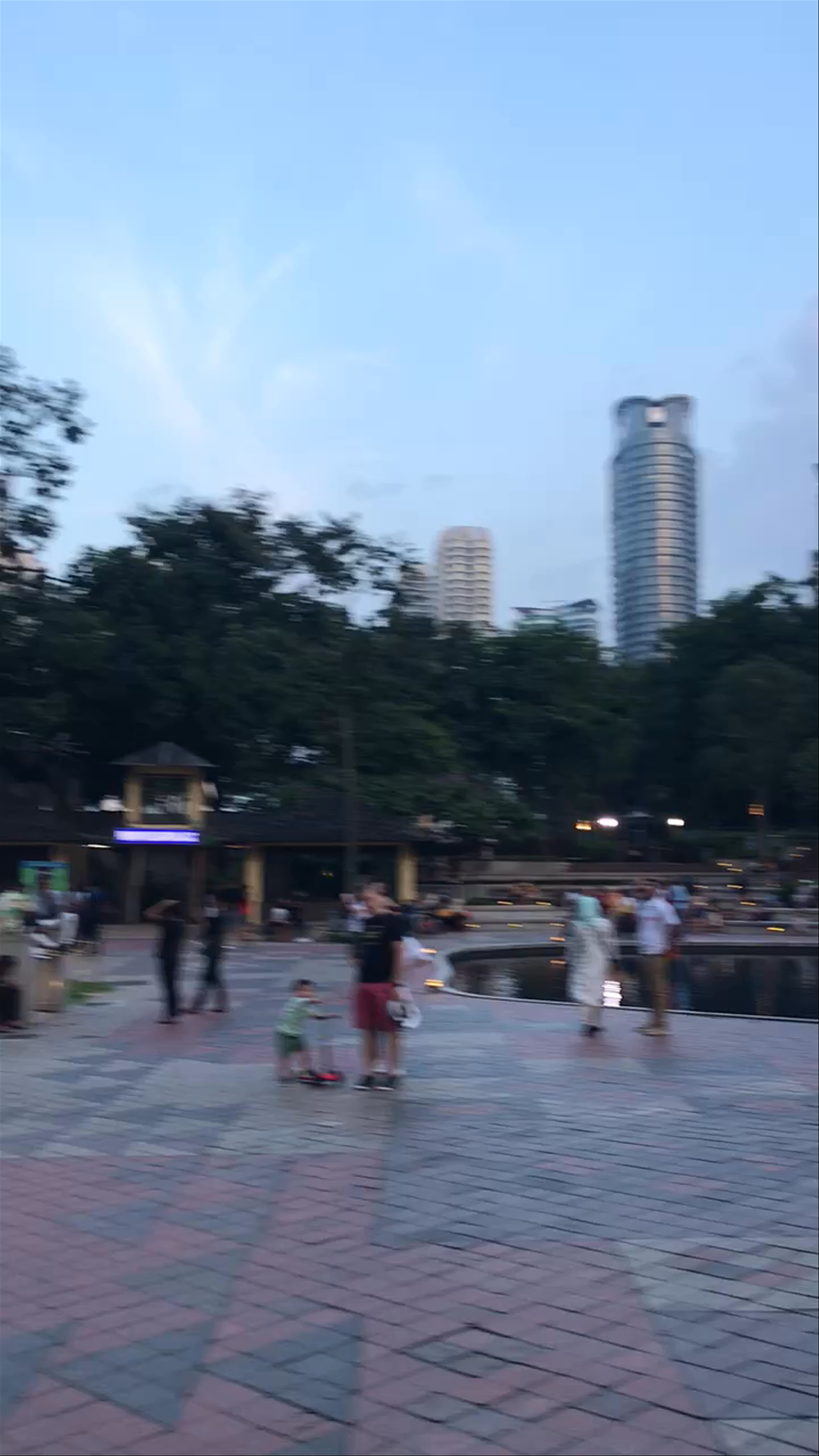 Evening Vibes at Kuala Lumpur’s Petronas Twin Towers Park