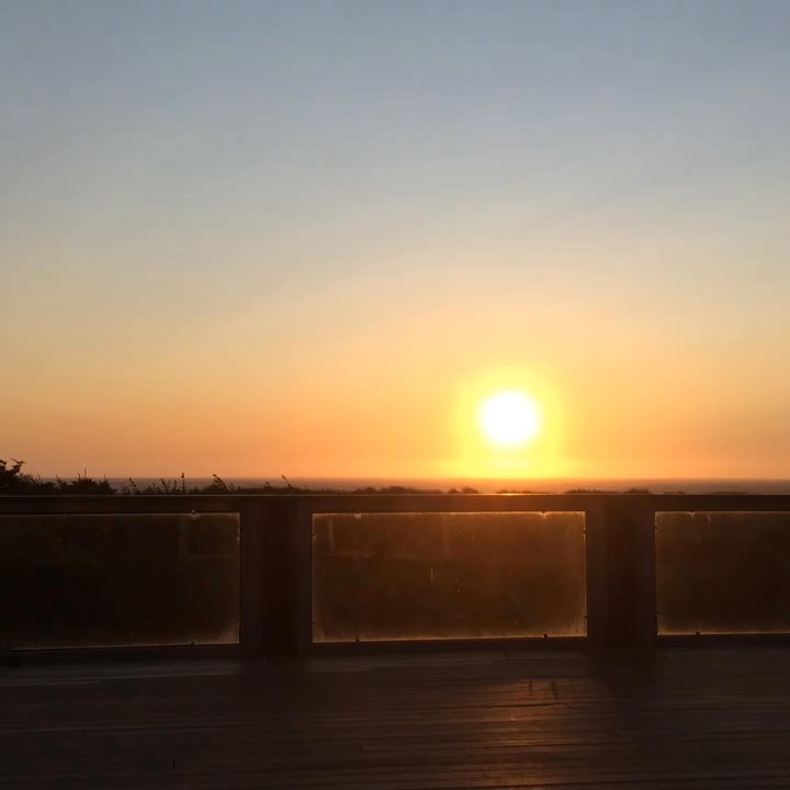Ireland's Rustic Lodges - Sun setting. View from the hot tub deck. - Hotels Near Me - Gold Beach, Oregon