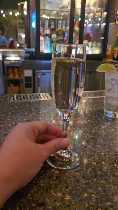 Barrel & Bushel - Sparkling wine and club soda. December 2025 - New American Near Me - Phoenix, Arizona