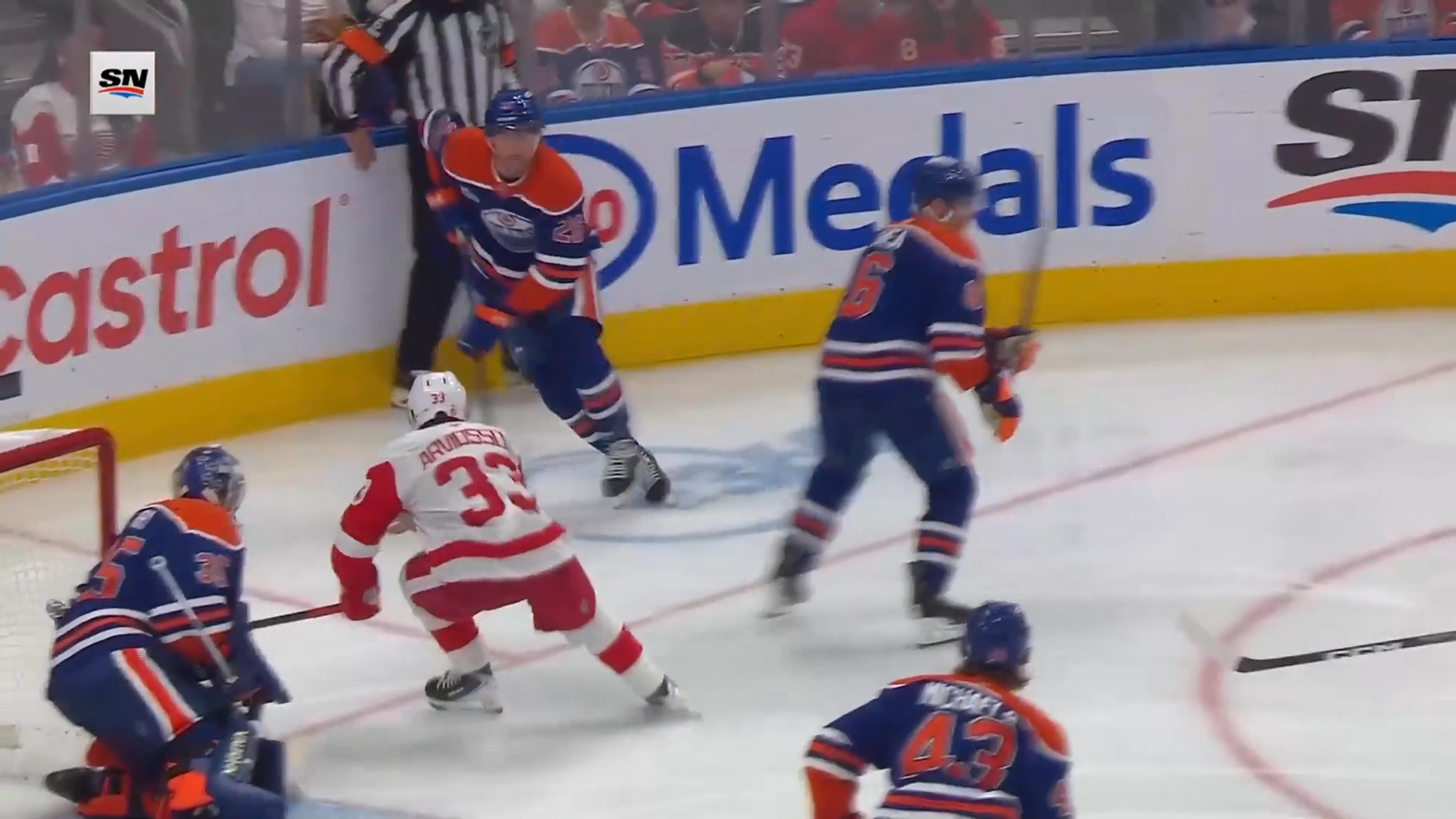 Larkin Forces Extra Time, Raymond Wins It in Shootout for Red Wings · Oct. 26, 2026