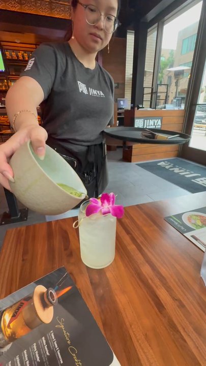 JINYA Ramen Bar - Preston Hollow - Matcha Leychee Lemonade - Ramen Near Me - Dallas, Texas