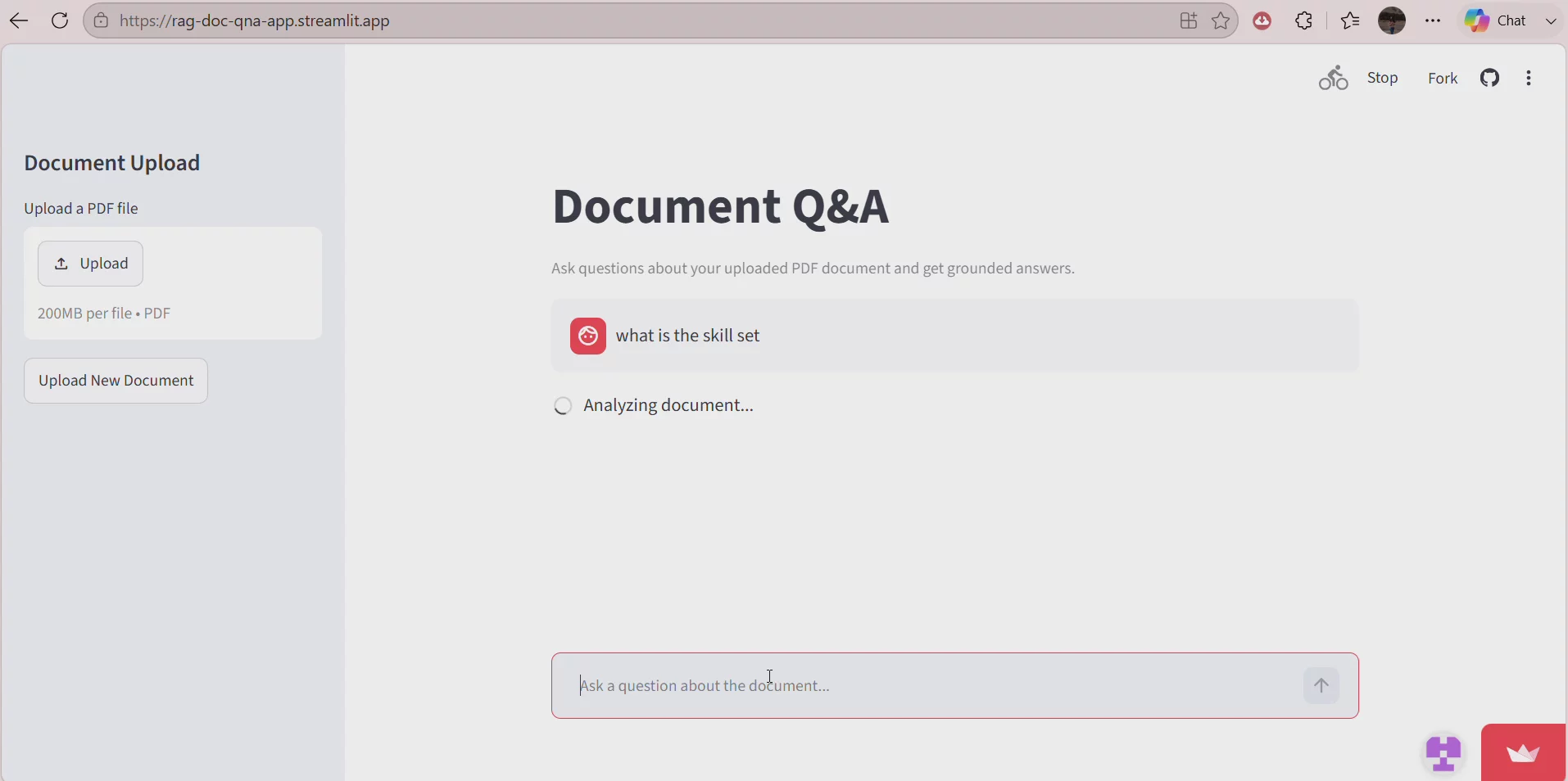 RAG based QnA system image 1