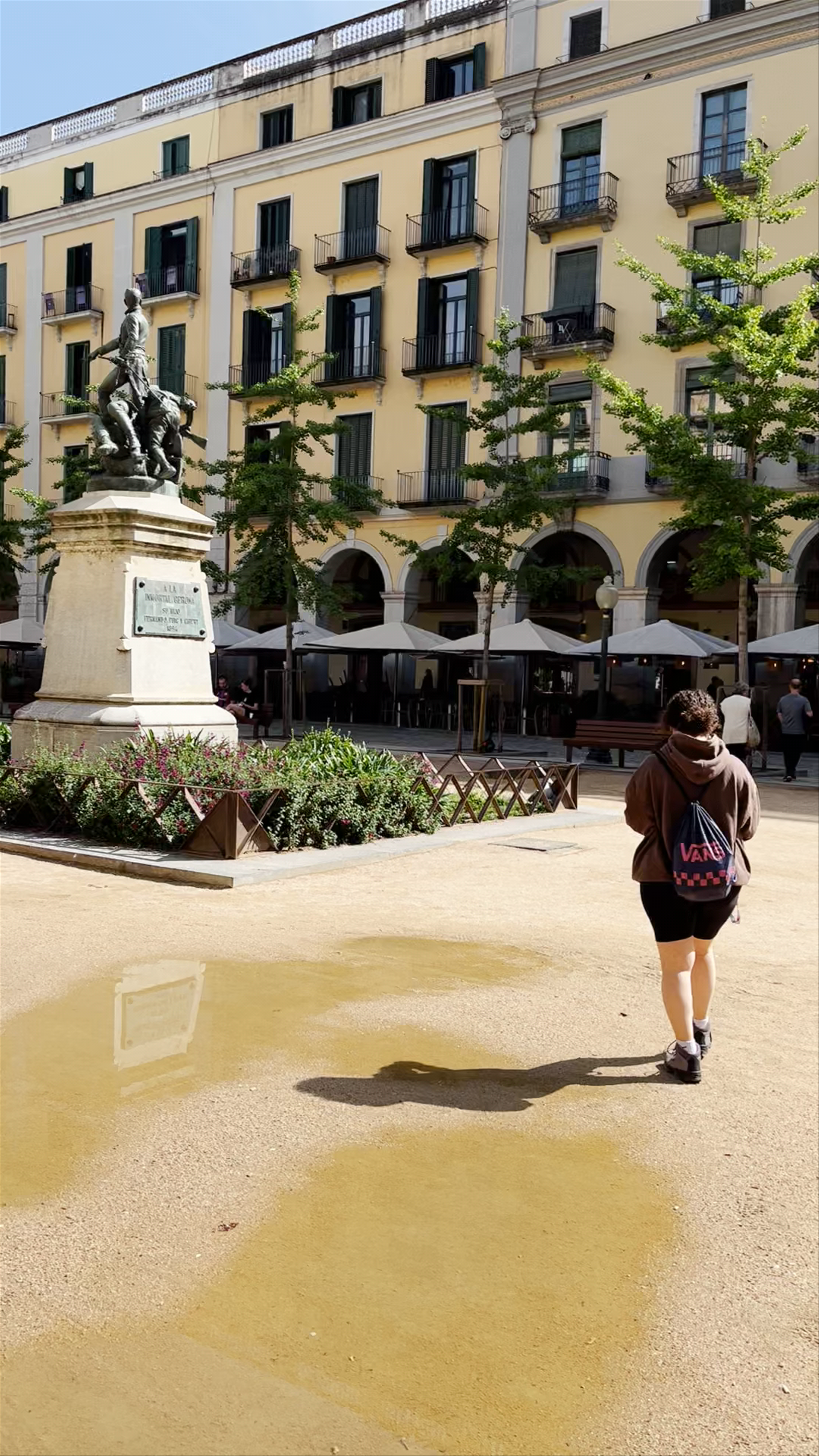 Plaça de Sant Agustí de Girona Catalunya