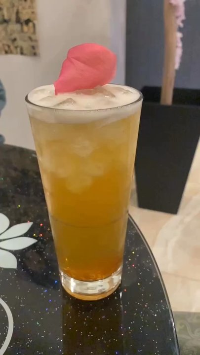 Anteiku Cafe - Slow mo straw dunk into my Zenitsu Ice Tea. Colors were reminding me of Zenitsu in general but...where's my nacho. - Coffee & Tea Near Me - Baldwin Park, California