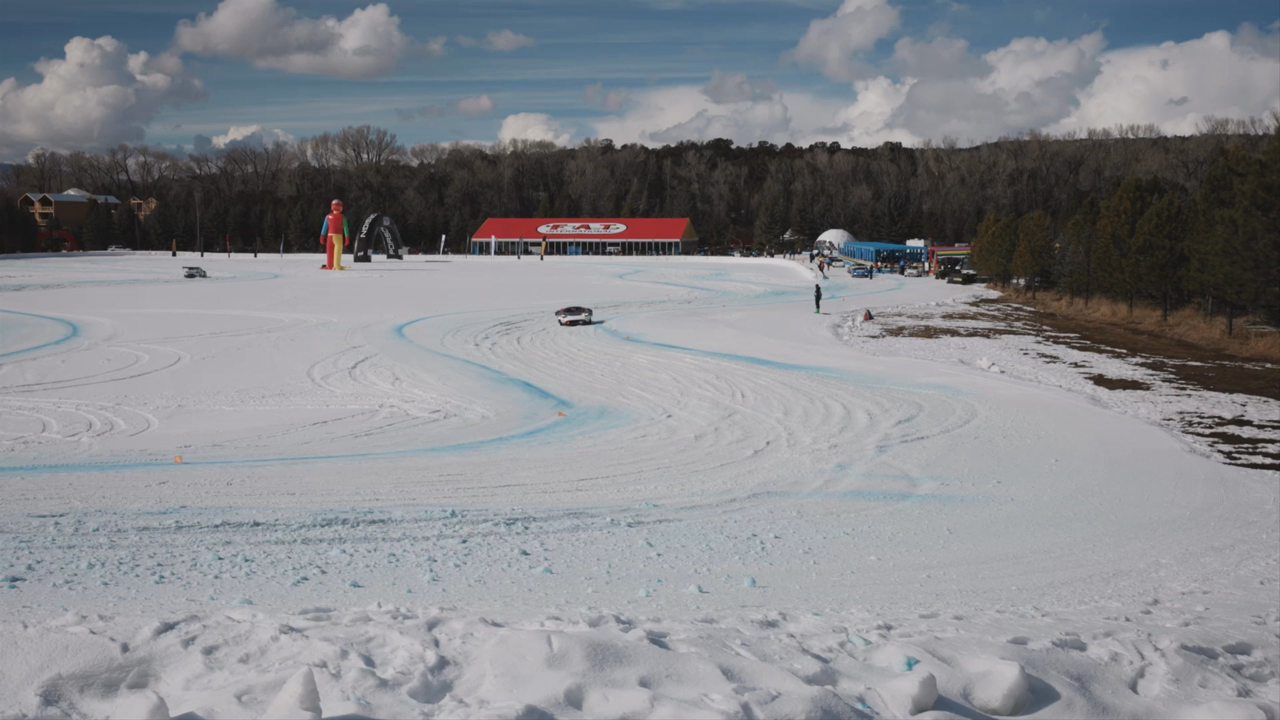 Video of Half11 prototype making a turn on the ice race track