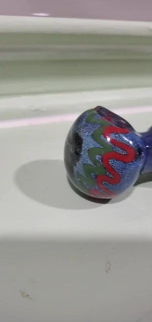 Preview pic of Multi colored Moondust Double Bowl/Spoon/Pipe