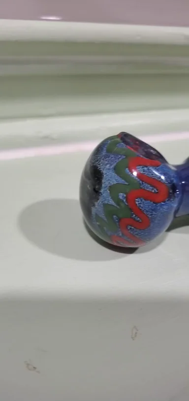 Preview pic of Multi colored Moondust Double Bowl/Spoon/Pipe